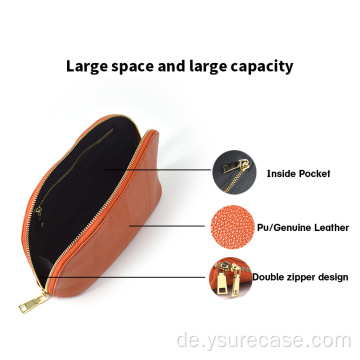 Benutzerdefinierte multifunktionale Kiesellederkosmetiktasche-Taschen-Tasche